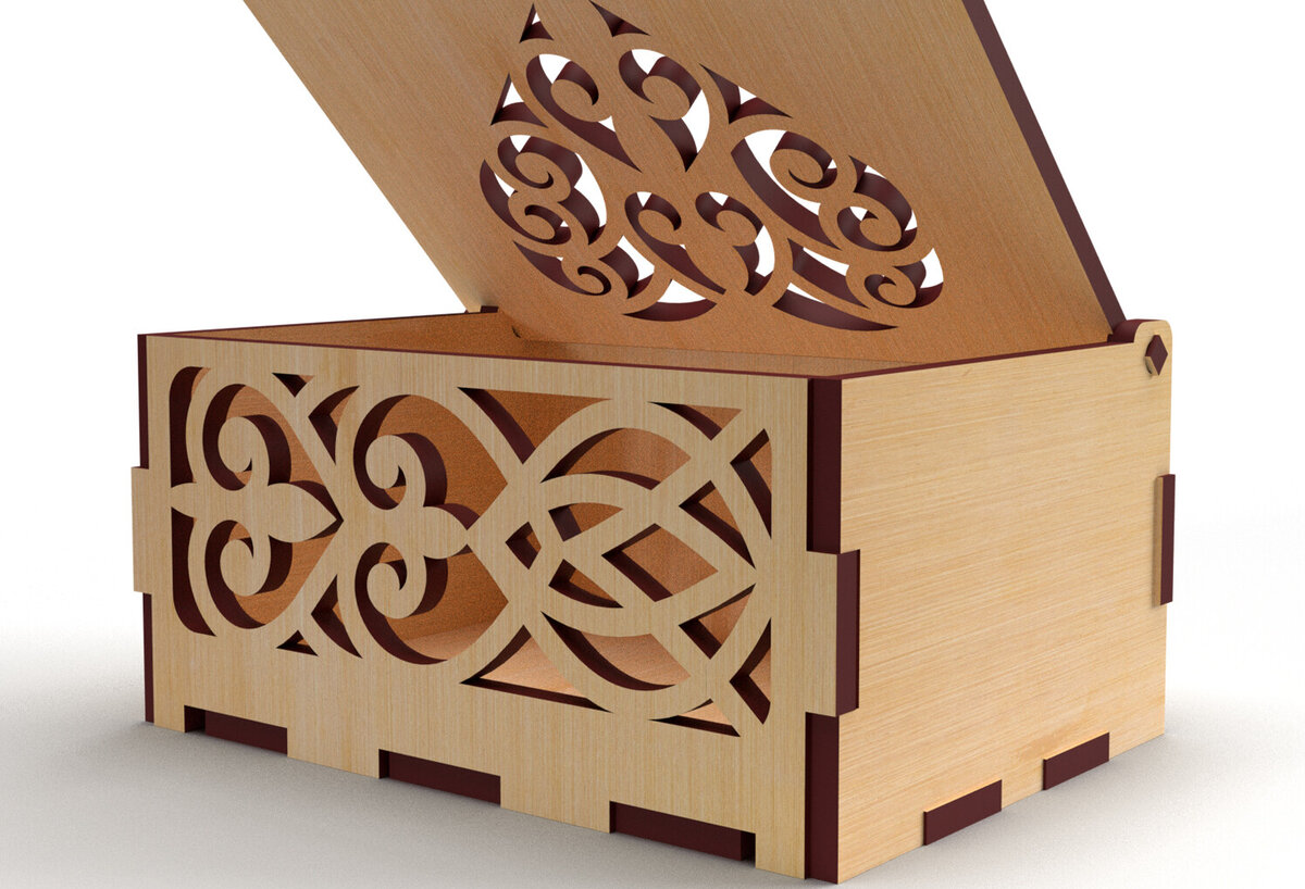 Σετ των 2 Intra απο ξύλο plywood 3mm-4mm πάχος – Στολίδια Ξύλινο κουτί δώρου 09 Δίασταση  20x20 cm INTRAFABR-82231517