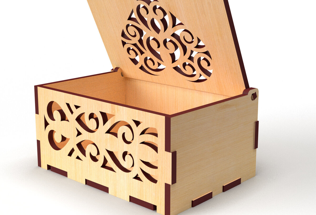 Σετ των 2 Intra απο ξύλο plywood 3mm-4mm πάχος – Στολίδια Ξύλινο κουτί δώρου 12 Δίασταση  20x20 cm INTRAFABR-82231534