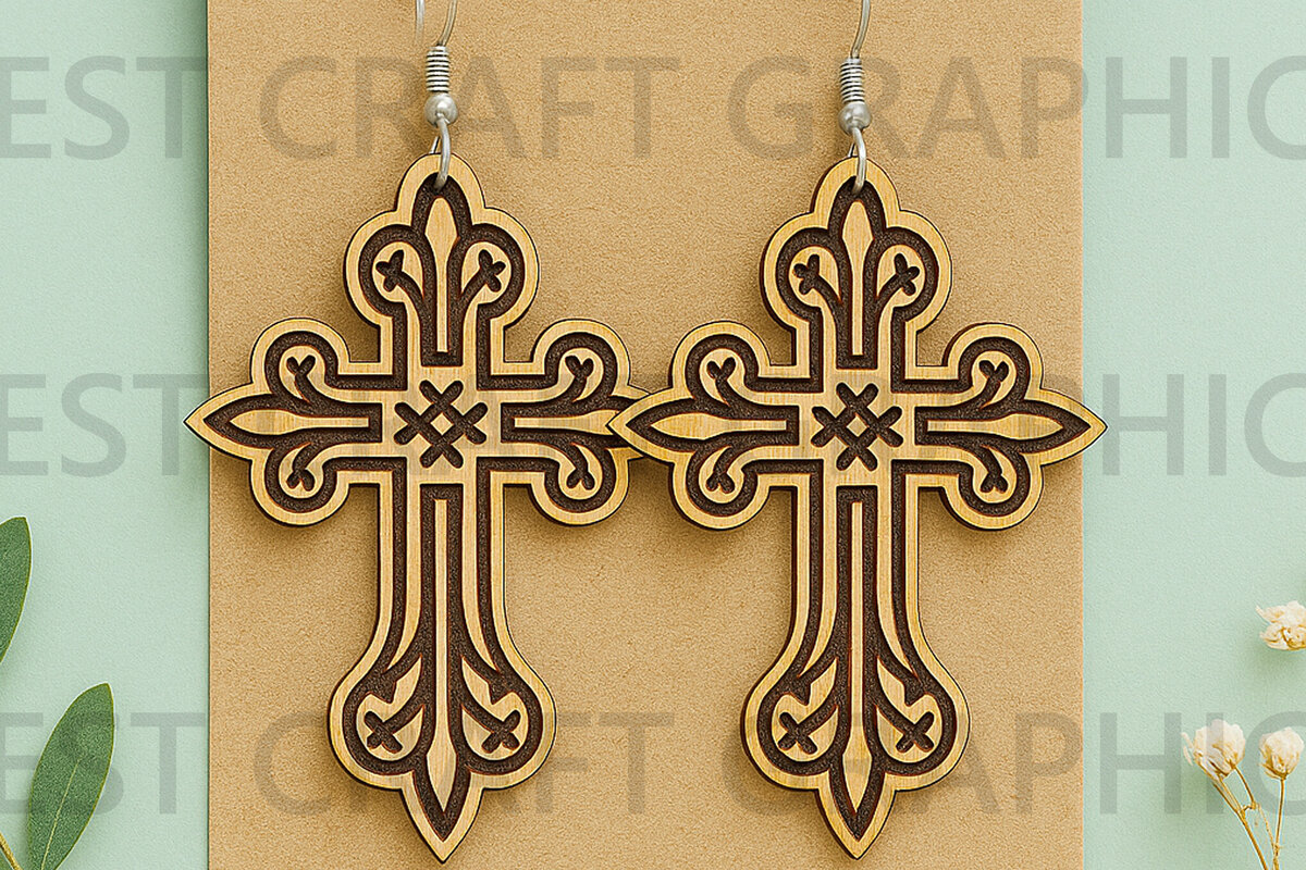 Σετ των 3 Intra απο ξύλο plywood 3mm-4mm πάχος – Περίτεχνα Σκουλαρίκια Δίασταση  5x5 cm INTRAFABR-124493001