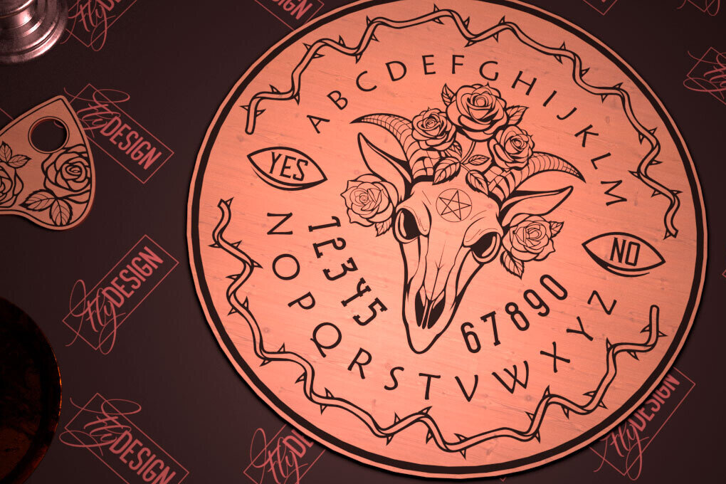 Σετ των 2 Intra απο ξύλο plywood 3mm-4mm πάχος – Ouija Board | Spirit Board | Απόκρυφο |CNC Δίασταση  20x20 cm INTRAFABR-103867244