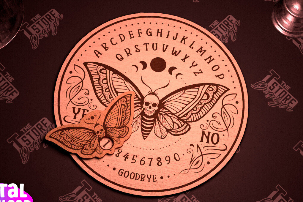 Σετ των 2 Intra απο ξύλο plywood 3mm-4mm πάχος – Ouija Board | Spirit Board | Απόκρυφο |CNC Δίασταση  20x20 cm INTRAFABR-102595521