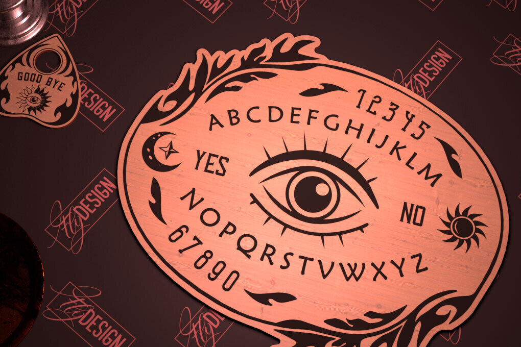 Σετ των 2 Intra απο ξύλο plywood 3mm-4mm πάχος – Ouija Board | Spirit Board | Απόκρυφο |CNC Δίασταση  20x20 cm INTRAFABR-103867211