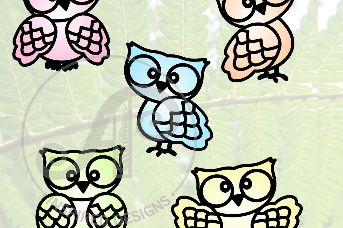 Σετ των 2 Intra απο ξύλο plywood 3mm-4mm πάχος – Αρχεία αποκοπής λέιζερ δύο επιπέδων κουκουβάγιας Δίασταση  20x20 cm INTRAFABR-66197863