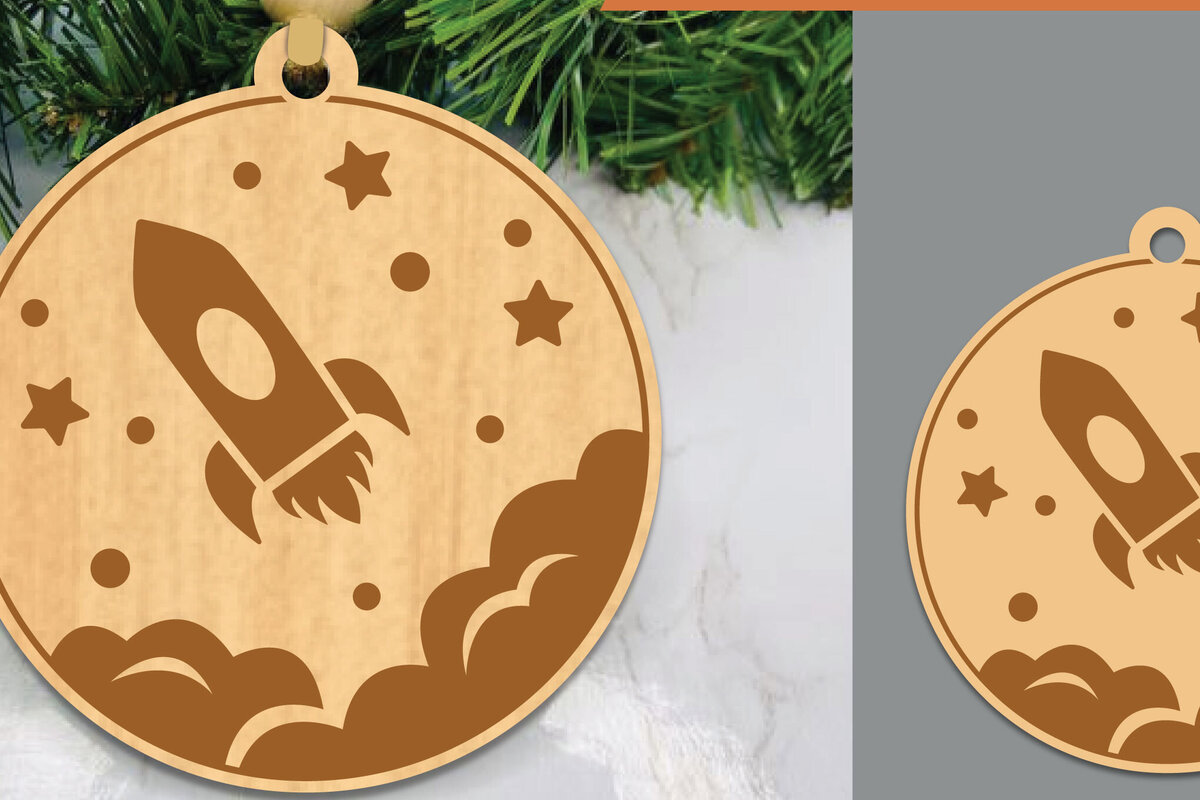 Σετ των 2 Intra απο ξύλο plywood 3mm-4mm πάχος – Στολίδι κοπής με λέιζερ του εξωτερικού χώρου 2 Δίασταση  20x20 cm INTRAFABR-106401892