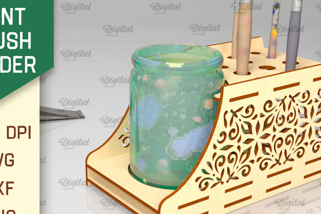 Σετ των 2 Intra απο ξύλο plywood 3mm-4mm πάχος – Στήριγμα πινέλου βαφής Δίασταση  20x20 cm INTRAFABR-98145954