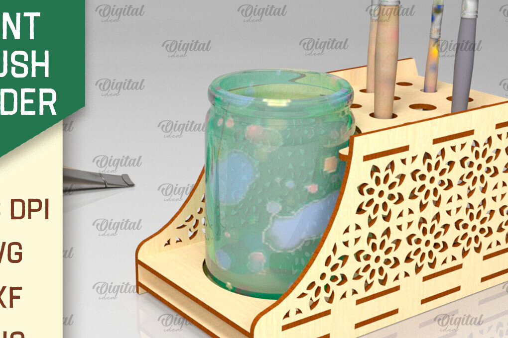 Σετ των 2 Intra απο ξύλο plywood 3mm-4mm πάχος – Στήριγμα πινέλου βαφής Δίασταση  20x20 cm INTRAFABR-98145558