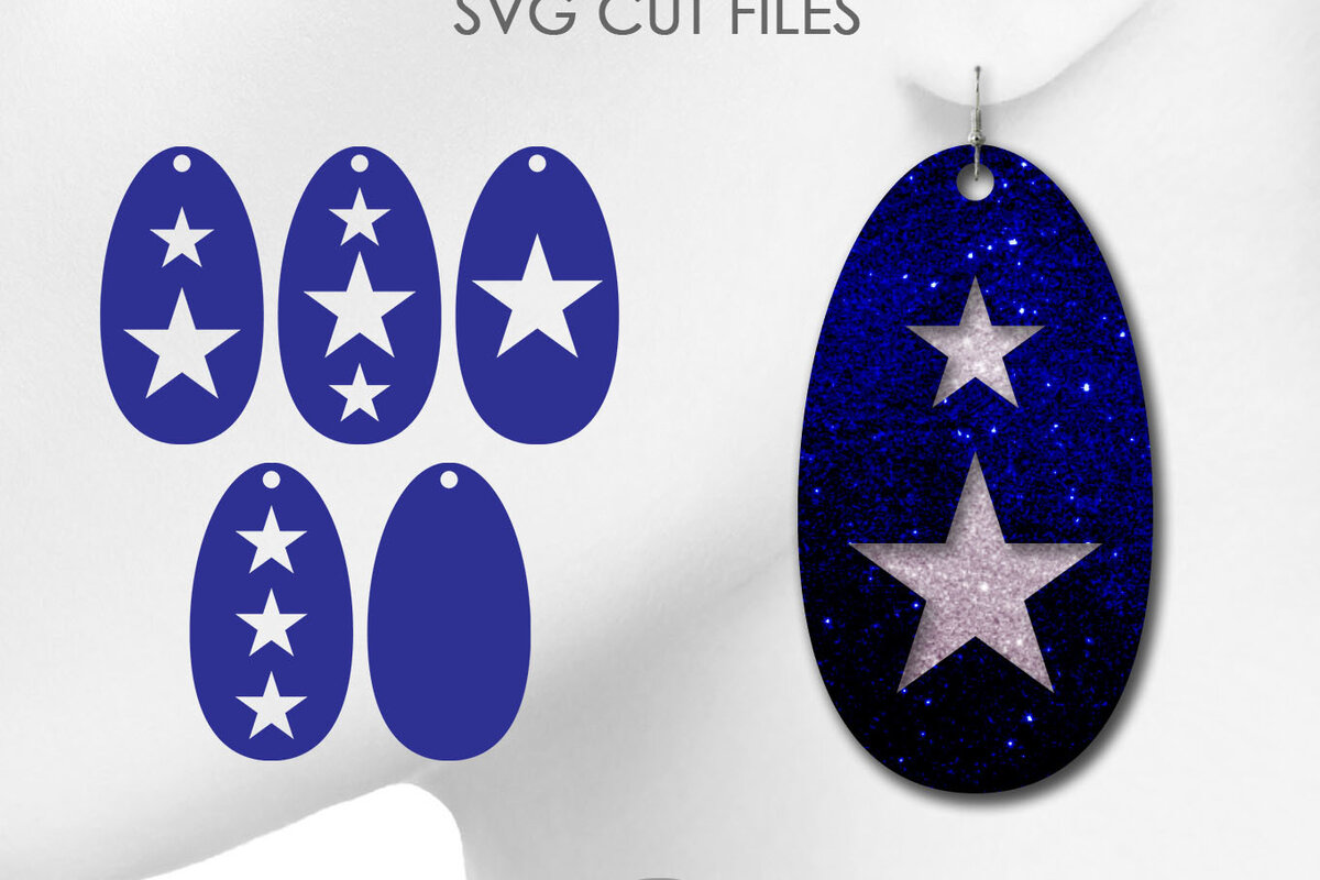 Σετ των 3 Intra απο ξύλο plywood 3mm-4mm πάχος – Οβάλ Σκουλαρίκι, Αστέρι Σκουλαρίκι Δίασταση  5x5 cm INTRAFABR-30644111