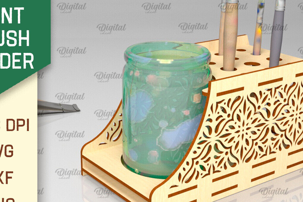 Σετ των 2 Intra απο ξύλο plywood 3mm-4mm πάχος – Στήριγμα πινέλου βαφής Δίασταση  20x20 cm INTRAFABR-98145611