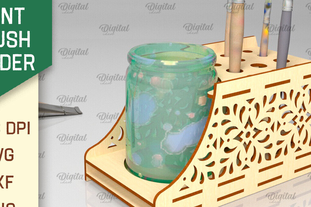 Σετ των 2 Intra απο ξύλο plywood 3mm-4mm πάχος – Στήριγμα πινέλου βαφής Δίασταση  20x20 cm INTRAFABR-98145758