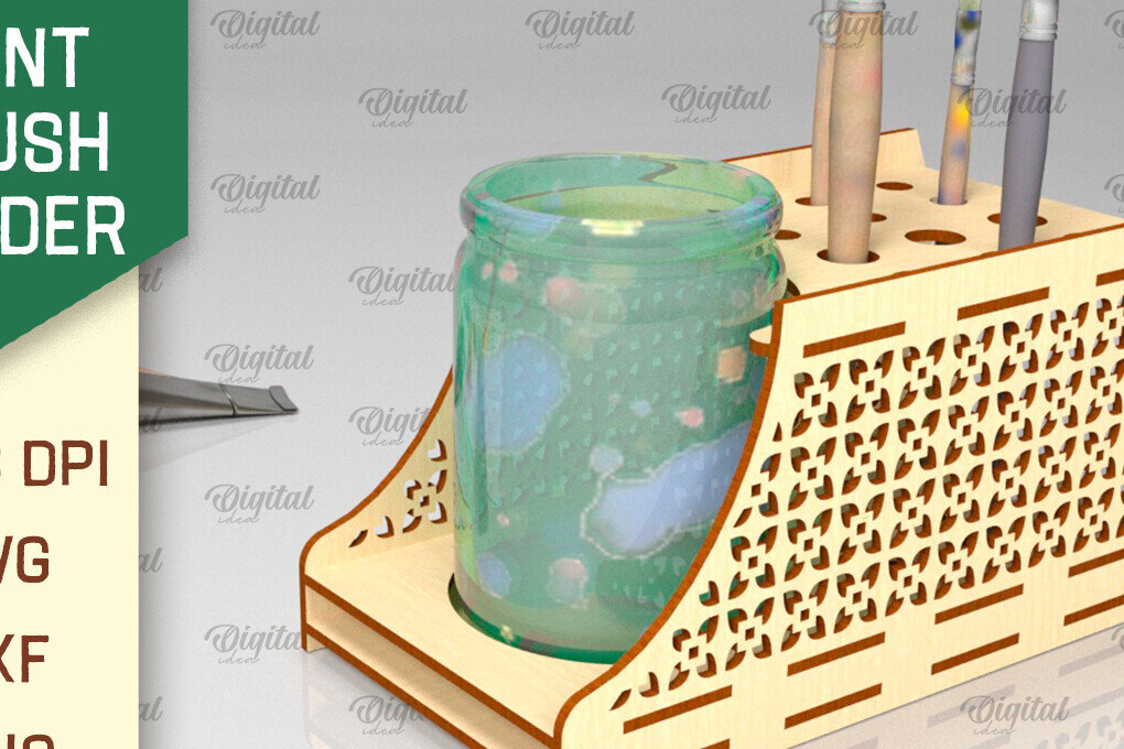 Σετ των 2 Intra απο ξύλο plywood 3mm-4mm πάχος – Στήριγμα πινέλου βαφής Δίασταση  20x20 cm INTRAFABR-98145903