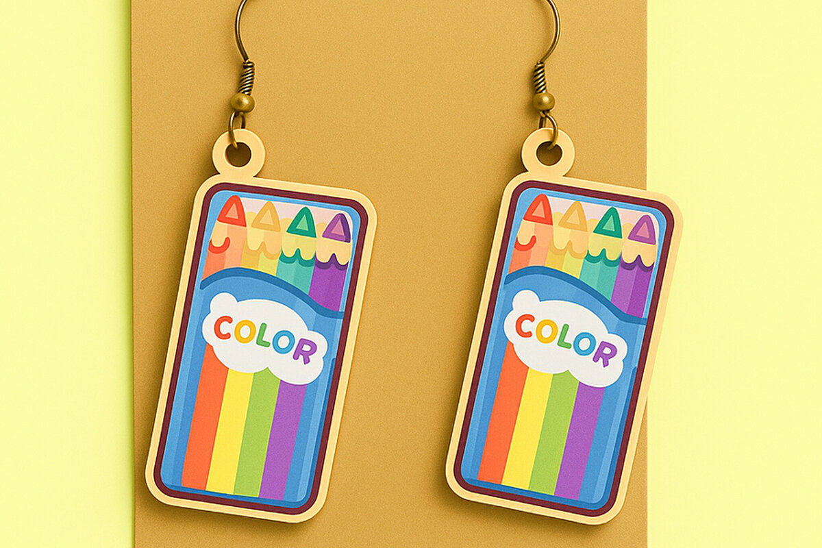 Σετ των 3 Intra απο ξύλο plywood 3mm-4mm πάχος – Σκουλαρίκια Paint Palette Δίασταση  5x5 cm INTRAFABR-124974631