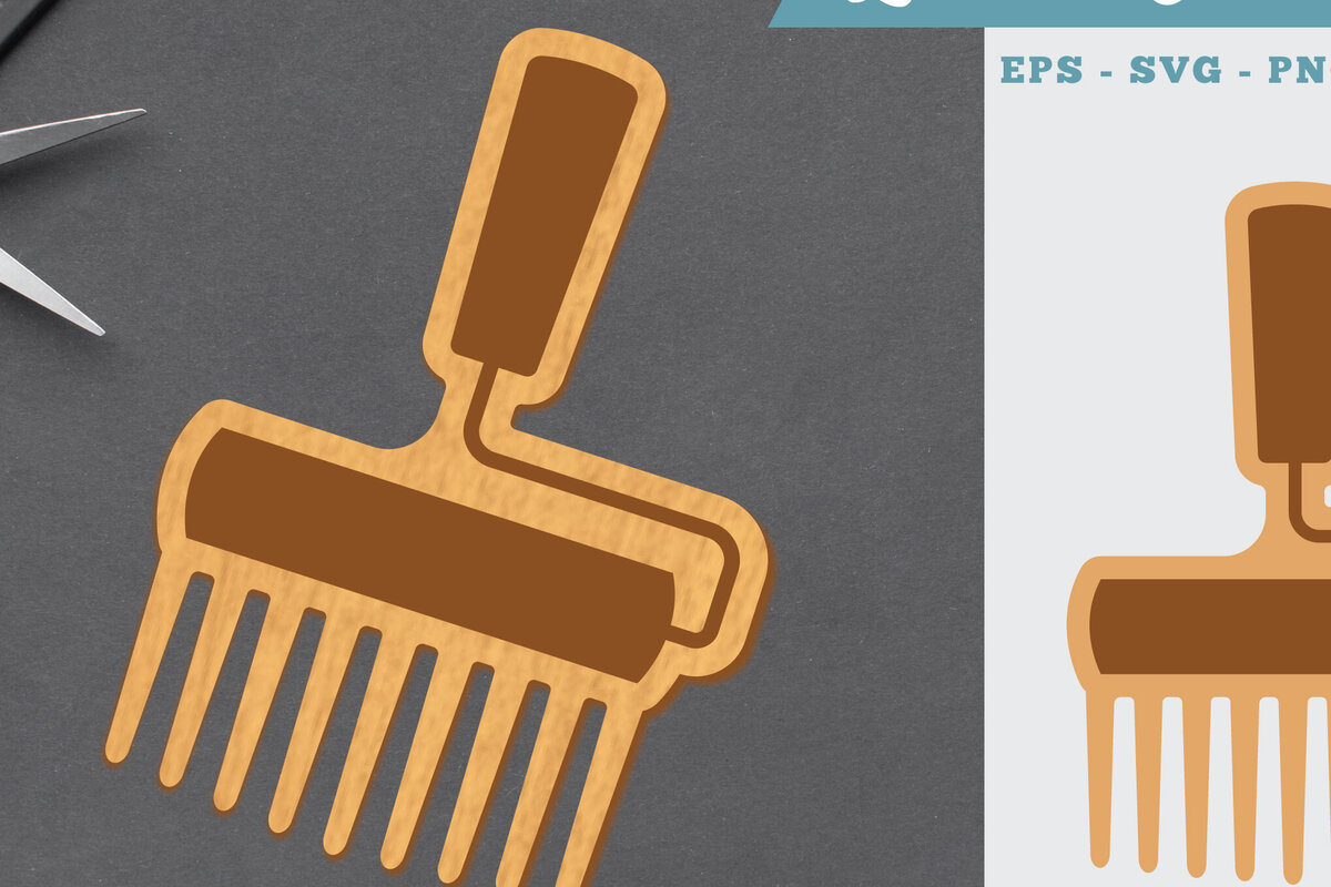 Σετ των 2 Intra απο ξύλο plywood 3mm-4mm πάχος – Χτένα κοπής με λέιζερ σε ρολό βαφής Δίασταση  20x20 cm INTRAFABR-105417725