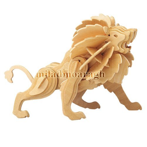 Intra απο ξύλο plywood 3mm-4mm πάχος - Μοντέλο 3D παζλ Lion Δίασταση 30x30 cm Intraeaxys-67wzljm7