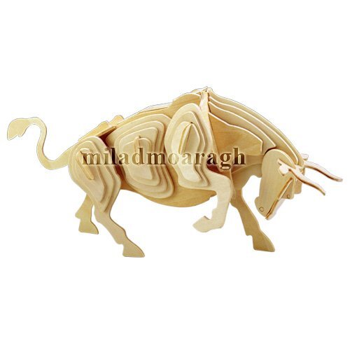 Intra απο ξύλο plywood 3mm-4mm πάχος - 3D Ξύλινο Μοντέλο Ταύρου Δίασταση 30x30 cm Intraeaxys-91jkd3lo