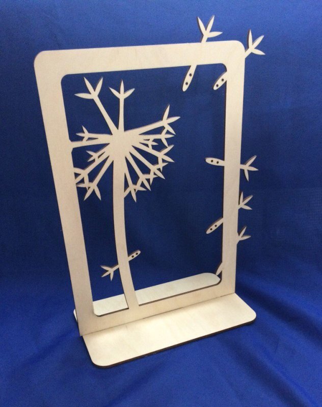 Intra απο ξύλο plywood 3mm-4mm πάχος - Στάση λουλουδιών Dandelions Δίασταση 30x30 cm Intraeaxys-zo93mkeo