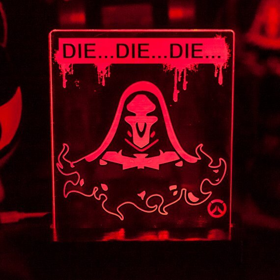 Intra απο ξύλο plywood 3mm-4mm πάχος - Reaper 3D Illusion Lamp Δίασταση 30x30 cm Intraeaxys-lopqx567