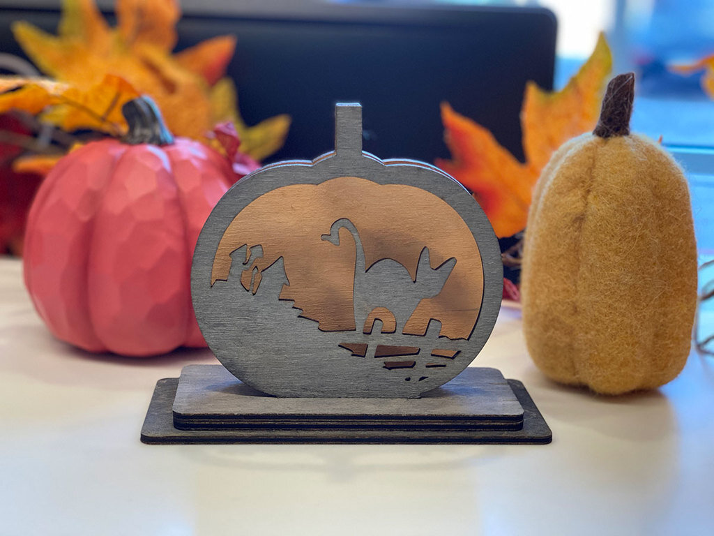 Intra απο ξύλο plywood 3mm-4mm πάχος - Διακόσμηση κολοκύθας Δίασταση 30x30 cm Intraeaxys-078ygxno