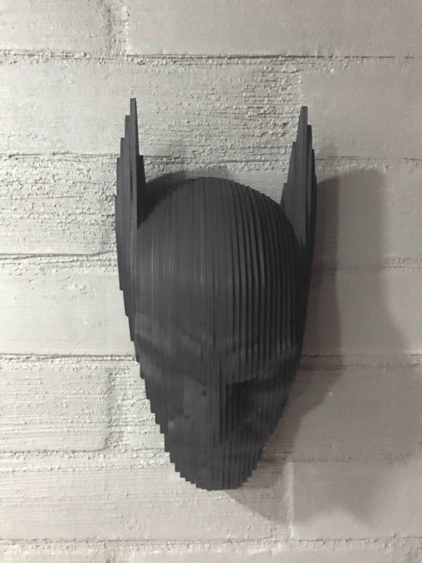 Intra απο ξύλο plywood 3mm-4mm πάχος - Τρισδιάστατο μοντέλο Batman Slice Head Δίασταση 30x30 cm Intraeaxys-yon608x7