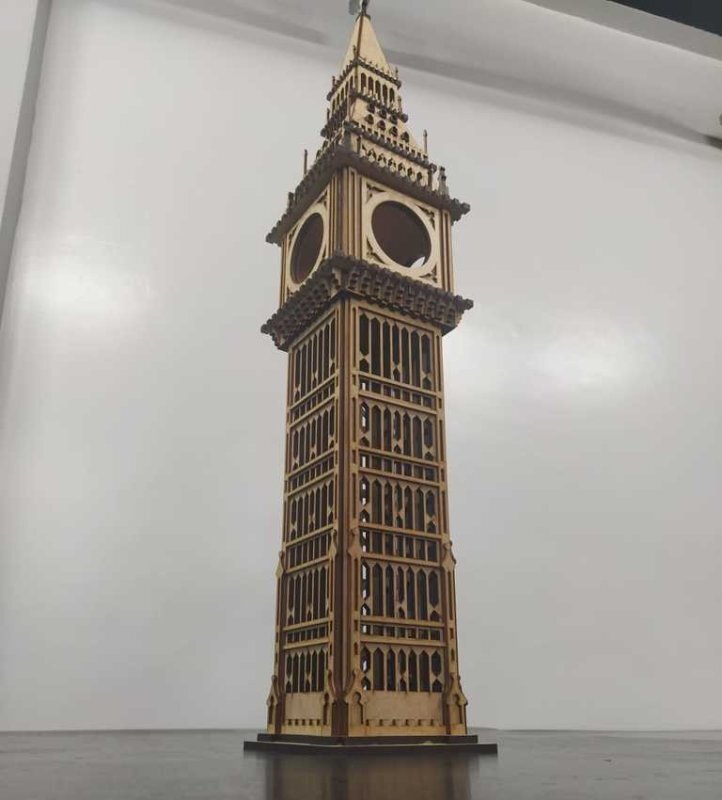 Intra απο ξύλο plywood 3mm-4mm πάχος - Big Ben 3D Puzzle 860mm Δίασταση 30x30 cm Intraeaxys-p7yrr96o
