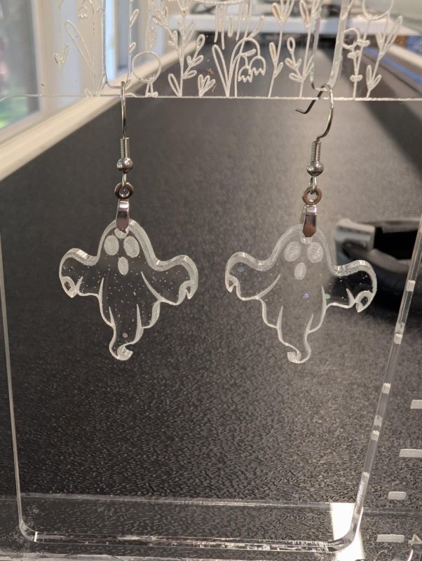 Σετ των 3 Intra απο ξύλο plywood 3mm-4mm πάχος - Σκουλαρίκια Little Ghost Δίασταση 3x3 cm Intraeaxys-51r8rnr7