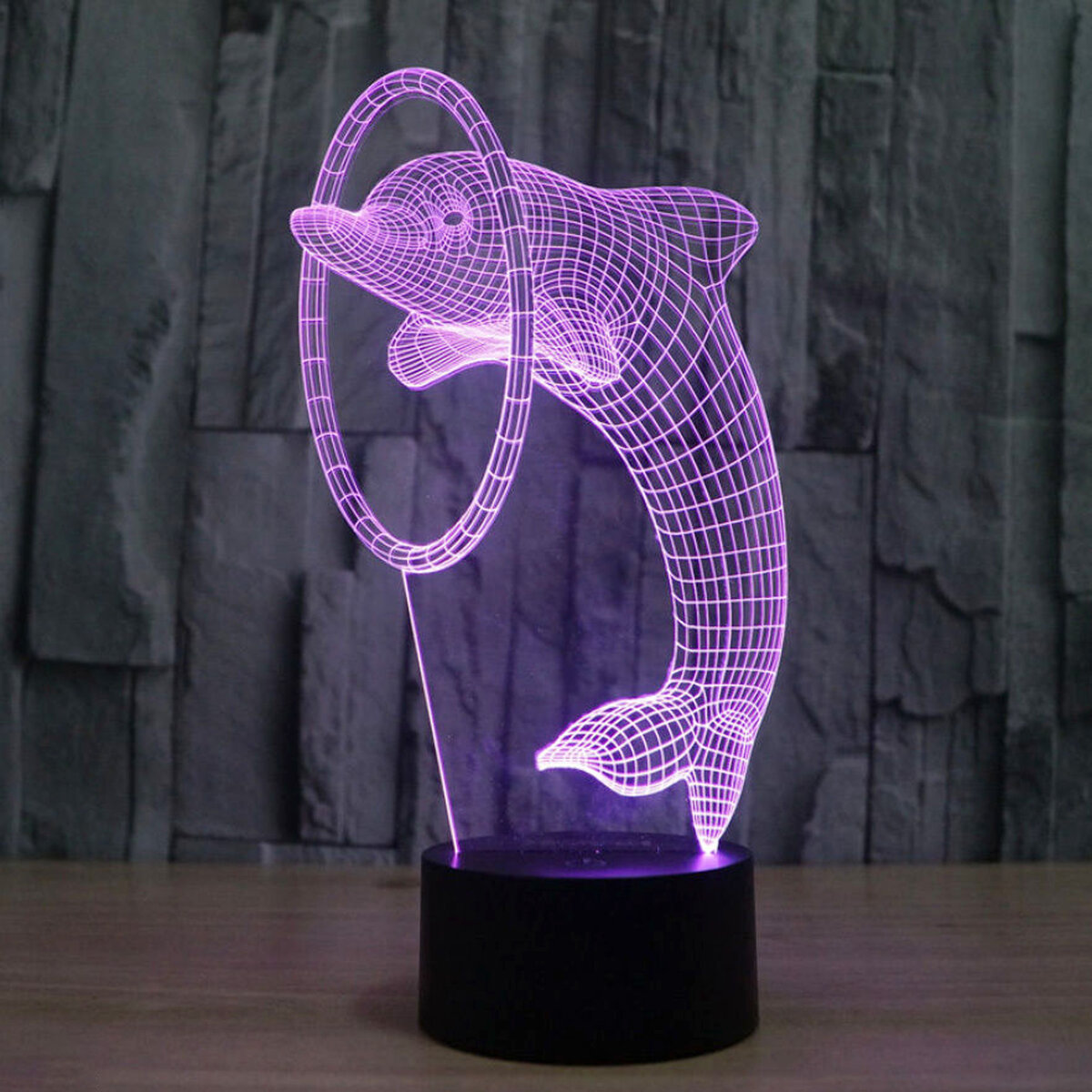 Intra απο ξύλο plywood 3mm-4mm πάχος - Αρχείο PDF Dolphin 3D Illusion Lamp LED Night Light Δίασταση 20x20 cm Intraeaxys-eoxljg4o
