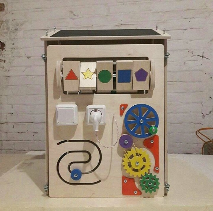 Intra απο ξύλο plywood 3mm-4mm πάχος - Παιχνίδι εκμάθησης απασχολημένου πίνακα Δίασταση 30x30 cm Intraeaxys-qommj4po