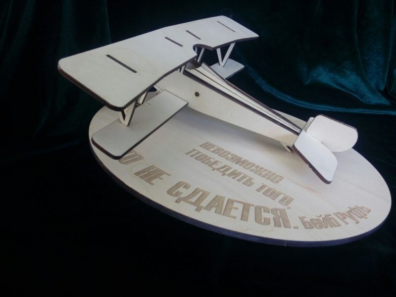 Intra απο ξύλο plywood 3mm-4mm πάχος - Αεροσκάφος Nieuport 17 Δίασταση 30x30 cm Intraeaxys-075k8k37