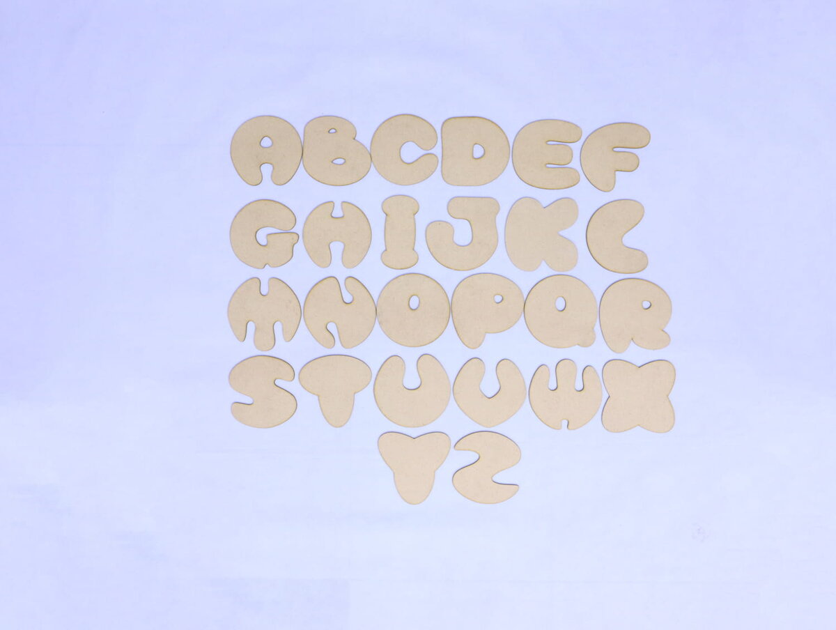 Intra απο ξύλο plywood 3mm-4mm πάχος - Φούσκα Γράμματα Δίασταση 30x30 cm Intraeaxys-r1z2xjp1