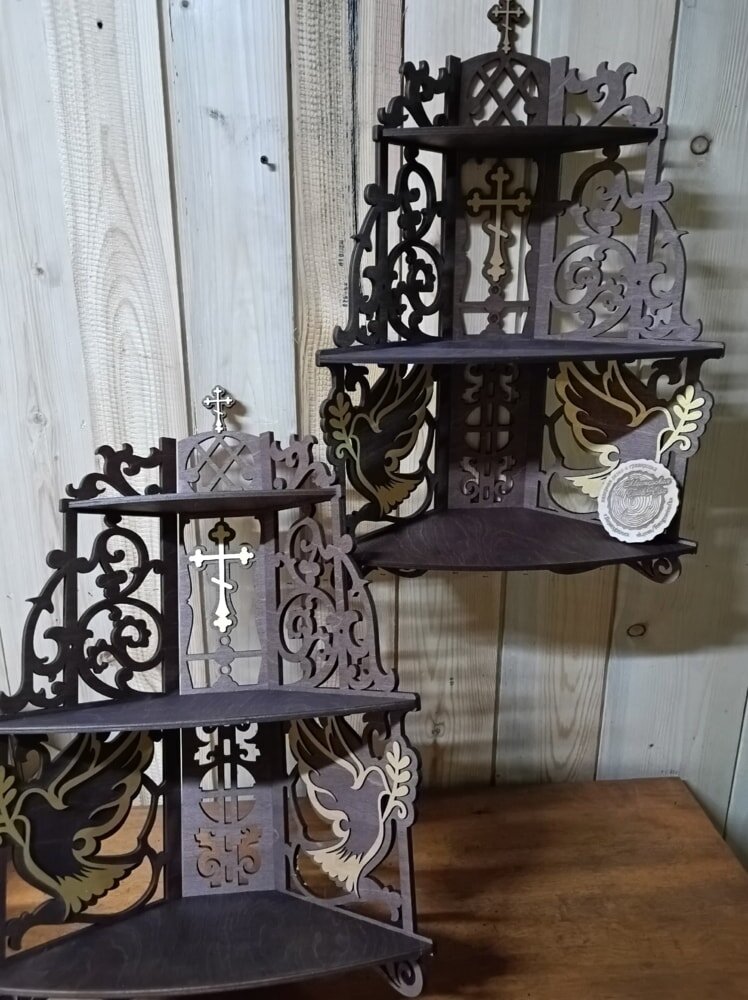 Intra απο ξύλο plywood 3mm-4mm πάχος - Ράφι εικονιδίων σπιτιού Δίασταση 30x30 cm Intraeaxys-p7ymn9r7