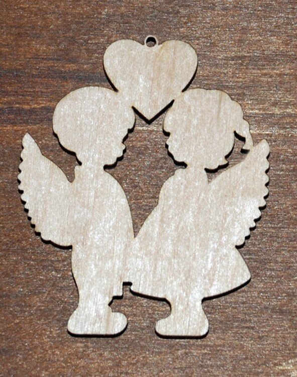 Intra απο ξύλο plywood 3mm-4mm πάχος - Άγγελοι του Αγίου Βαλεντίνου Δίασταση 30x30 cm Intraeaxys-qomm92ko