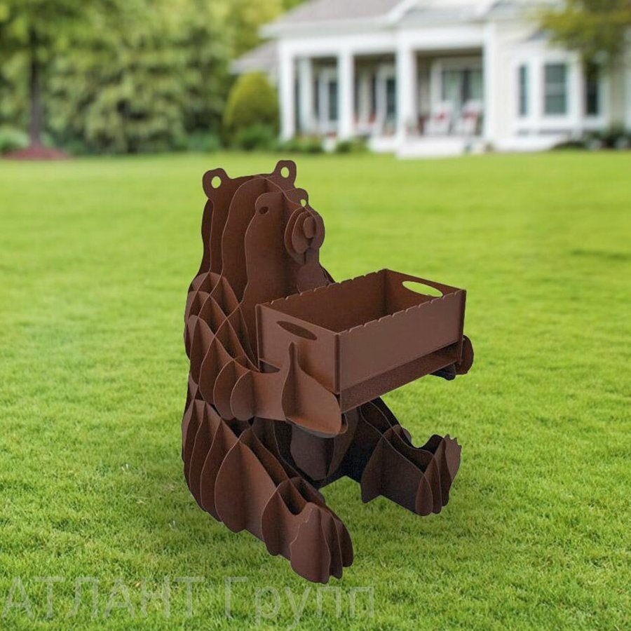 Intra απο ξύλο plywood 3mm-4mm πάχος - Plasma Cut BBQ Grill Bear Δίασταση 30x30 cm Intraeaxys-m1d6yey7