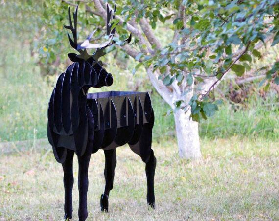 Intra απο ξύλο plywood 3mm-4mm πάχος - Σχέδιο cnc μπάρμπεκιου ελαφιού Δίασταση 30x30 cm Intraeaxys-0752k37z