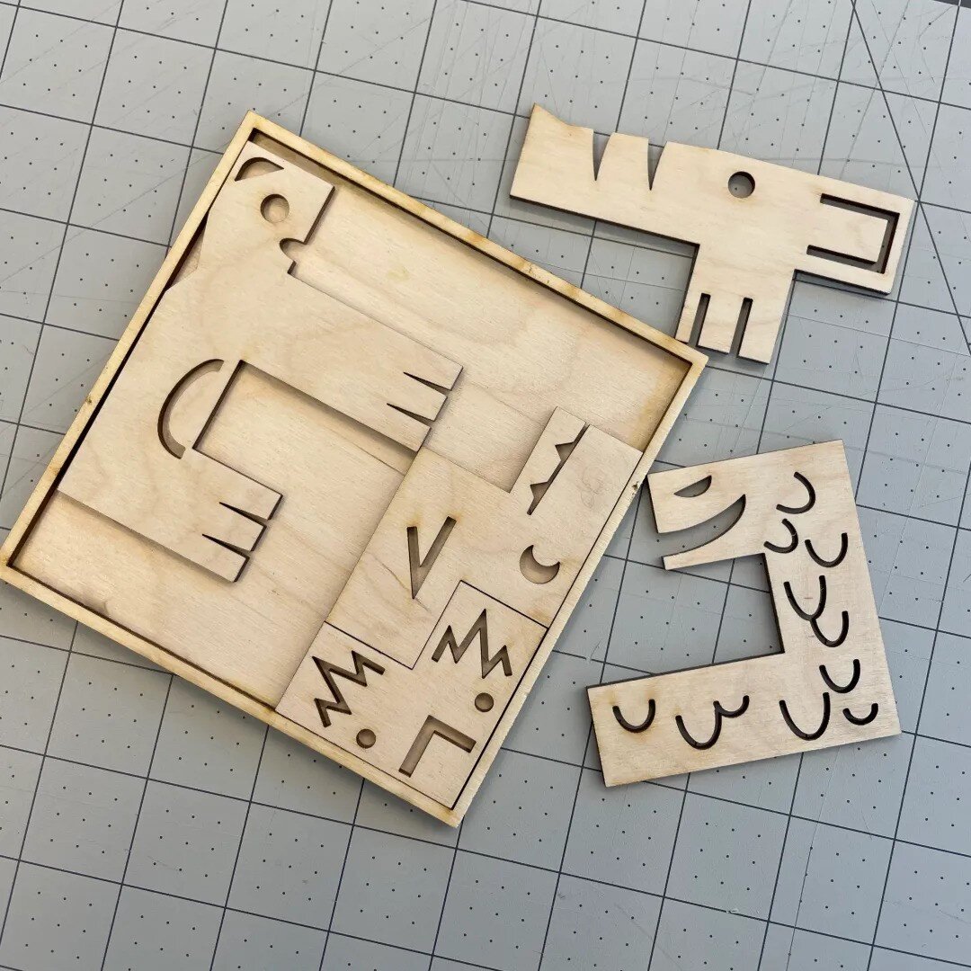 Intra απο ξύλο plywood 3mm-4mm πάχος - Παζλ με ζώα Δίασταση 30x30 cm Intraeaxys-yon02eg7