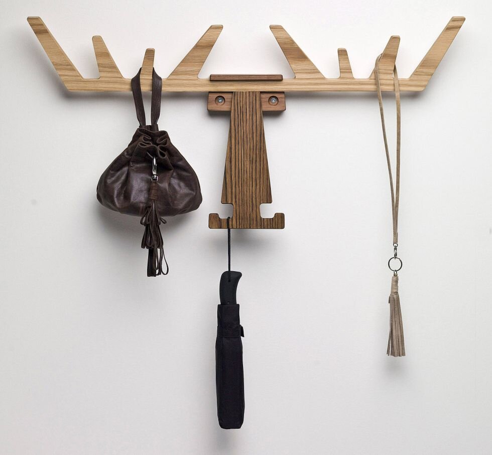 Intra απο ξύλο plywood 3mm-4mm πάχος - Moose Head Coat Rack Δίασταση 30x30 cm Intraeaxys-6o3ylwj7