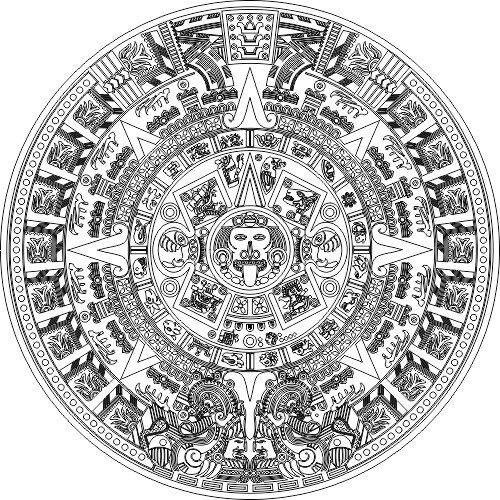 Intra απο ξύλο plywood 3mm-4mm πάχος - Calender των Αζτέκων Δίασταση 30x30 cm Intraeaxys-r1z208w1