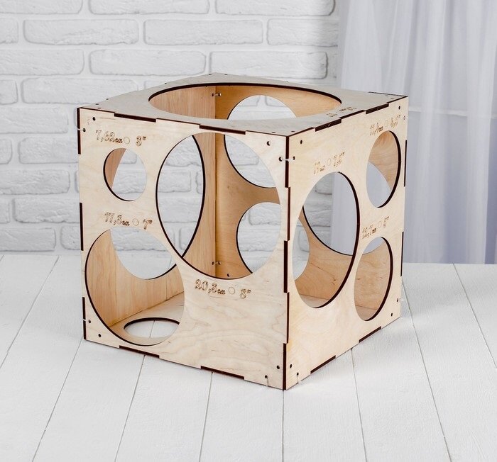 Intra απο ξύλο plywood 3mm-4mm πάχος - Βαθμονομητής Ξύλινου Μπαλόνι Sizer Balloons Δίασταση 30x30 cm Intraeaxys-qommdg5o