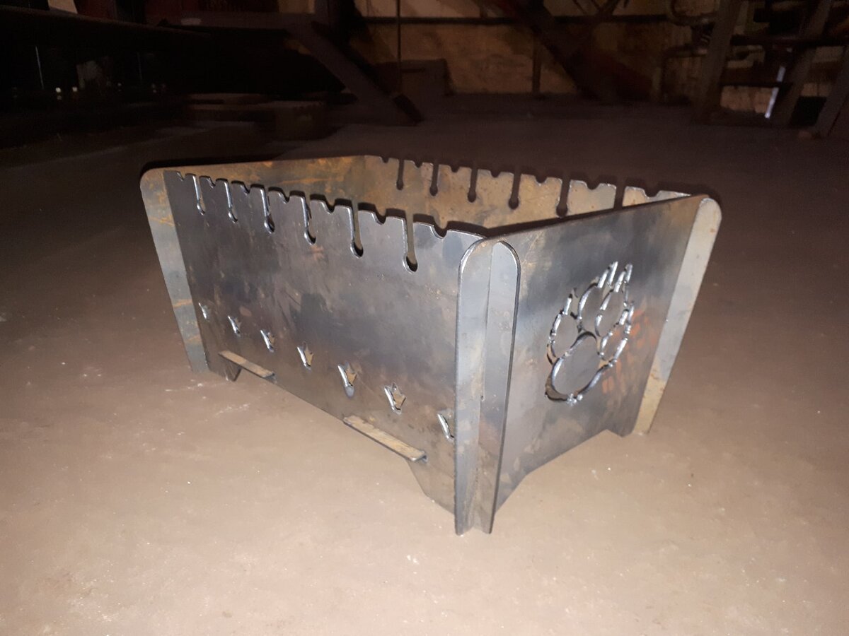 Intra απο ξύλο plywood 3mm-4mm πάχος - Protable εξωτερικό μπάρμπεκιου ψησταριά Σχέδιο 3 χιλιοστών Plasma Cut Αρχείο DWG Δίασταση 30x30 cm Intraeaxys-078ylemo