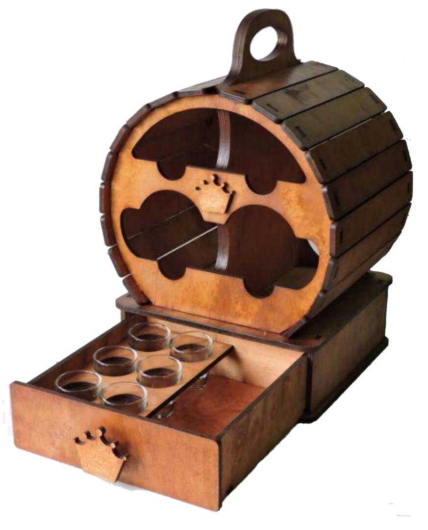 Intra απο ξύλο plywood 3mm-4mm πάχος - Mini Barrel Barrel Δίασταση 30x30 cm Intraeaxys-lopq5657