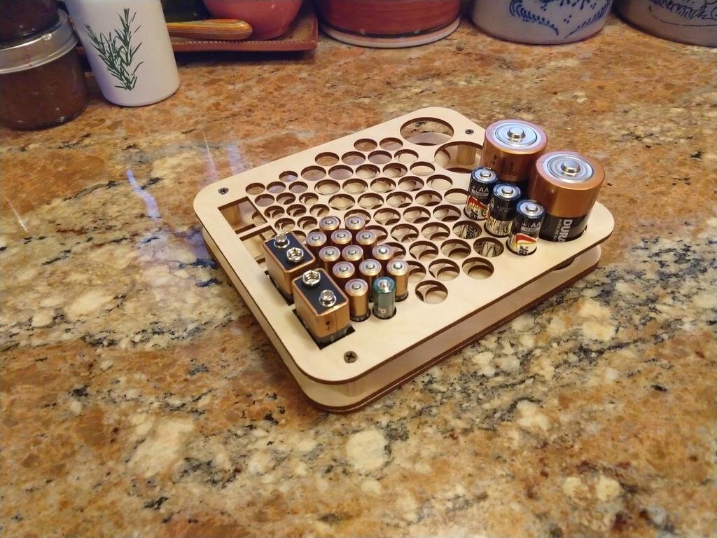 Intra απο ξύλο plywood 3mm-4mm πάχος - Θήκη αποθήκευσης Battery Organizer Δίασταση 30x30 cm Intraeaxys-d1lv4qxo