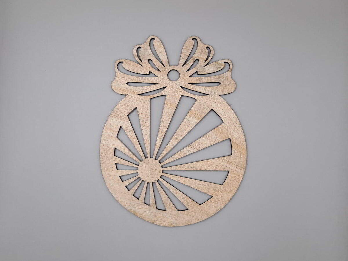 Σετ των 2 Intra απο ξύλο plywood 3mm-4mm πάχος - Μπιχλιμπίδι Στολίδι χριστουγεννιάτικο δέντρο χειροτεχνία Δίασταση 10x10 cm Intraeaxys-qommp55o