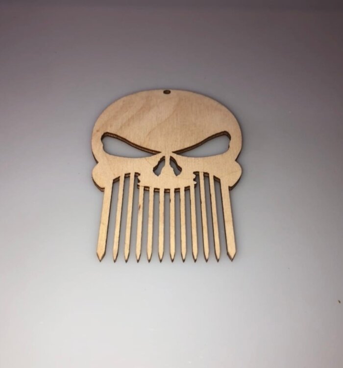 Intra απο ξύλο plywood 3mm-4mm πάχος - Κρανίο χτένα γενειάδας Δίασταση 30x30 cm Intraeaxys-m1d6e3y7