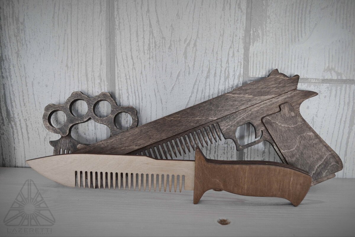 Intra απο ξύλο plywood 3mm-4mm πάχος - χτένα μαλλιών με πιστόλι Δίασταση 30x30 cm Intraeaxys-075y9lmo