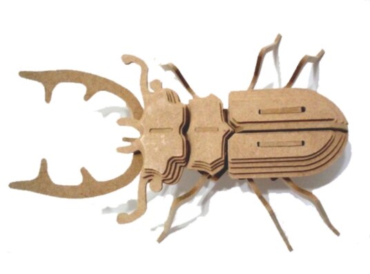 Intra απο ξύλο plywood 3mm-4mm πάχος - Beetle Insect 3D Wood Puzzle 3mm Δίασταση 30x30 cm Intraeaxys-eo0qqq31