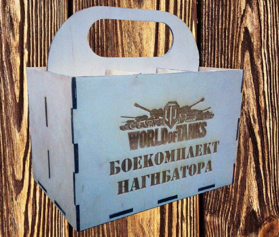 Intra απο ξύλο plywood 3mm-4mm πάχος - World Of Tanks Beer Caddy Δίασταση 30x30 cm Intraeaxys-p7ym63r7