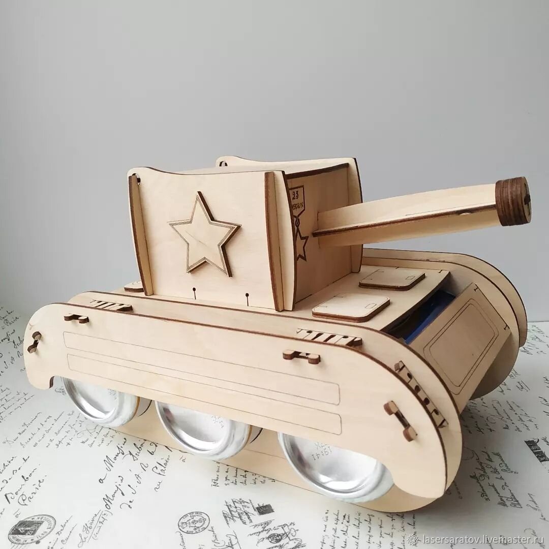 Intra απο ξύλο plywood 3mm-4mm πάχος - Tank Beer Caddy Δίασταση 30x30 cm Intraeaxys-078yqp5o