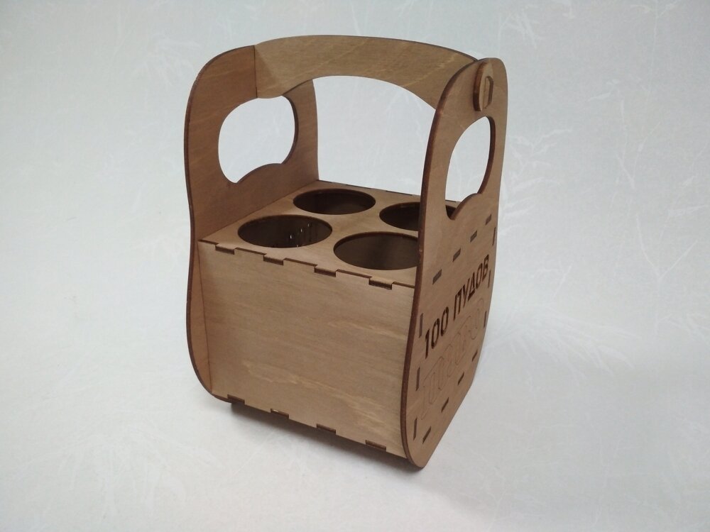 Intra απο ξύλο plywood 3mm-4mm πάχος - Ξύλινο Beer Caddy Δίασταση 30x30 cm Intraeaxys-r7vmy957