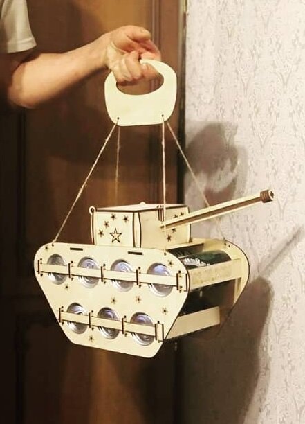 Intra απο ξύλο plywood 3mm-4mm πάχος - Δεξαμενή θήκη μπύρας Μεταφορέας μπουκαλιών Δίασταση 30x30 cm Intraeaxys-ro6y8n37