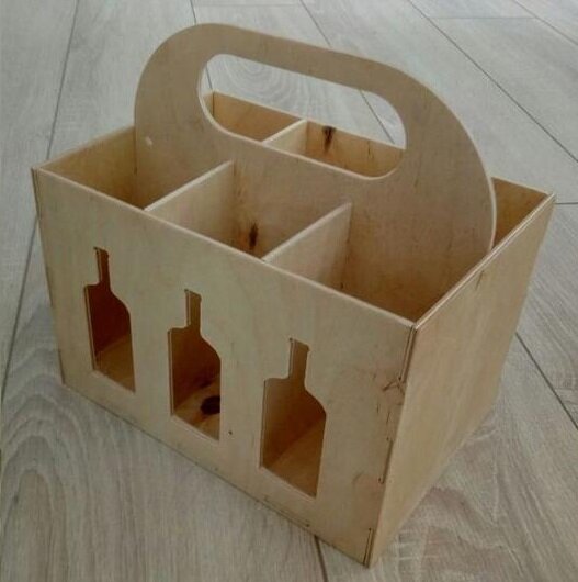 Intra απο ξύλο plywood 3mm-4mm πάχος - Beer Box Caddy Δίασταση 30x30 cm Intraeaxys-075yv88o