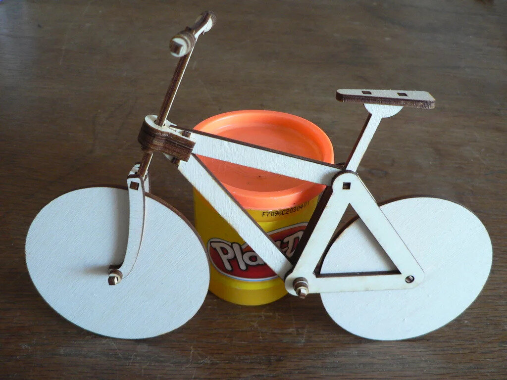 Σετ των 2 Intra απο ξύλο plywood 3mm-4mm πάχος - Flatpack Ξύλινο ποδήλατο Δίασταση 20x20 cm Intraeaxys-eo2096q7