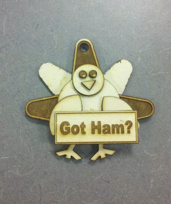 Σετ των 2 Intra απο ξύλο plywood 3mm-4mm πάχος - Στολίδι γαλοπούλας Δίασταση 10x10 cm Intraeaxys-67wl2kw1